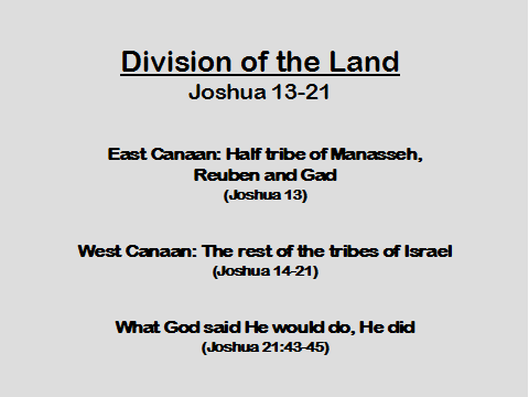 Division of the Land