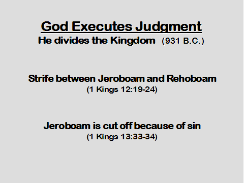 God Executes Judgment