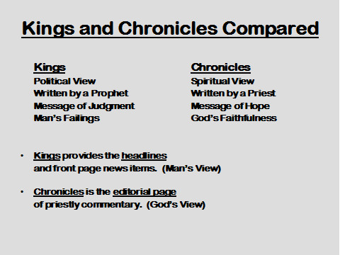 Kings and Chronicles Compared