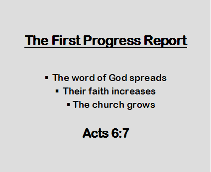 The First Progress Report