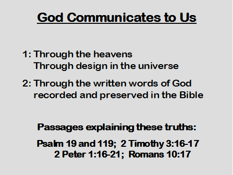 God Communicates to Us