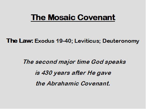 The Mosaic Covenant