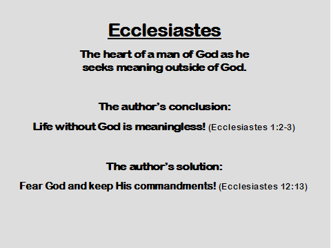 Ecclesiastes