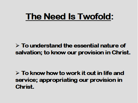 The Need is Twofold