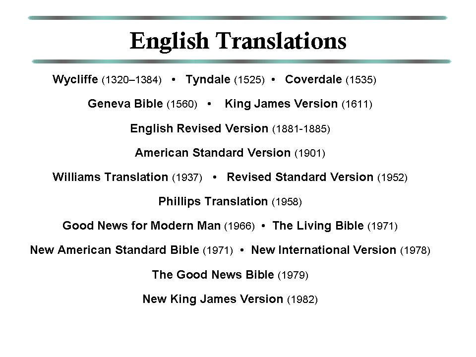 English Translations
